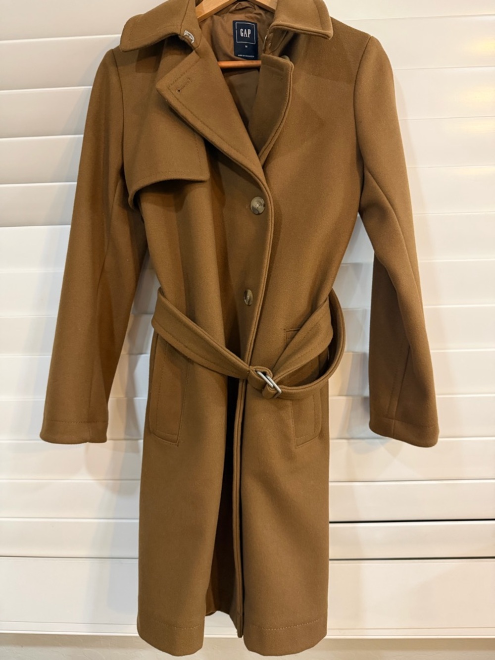 GAP Women's Camel Belted Trench Coat
